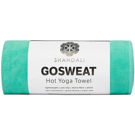 Gosweat Teal Hot Yoga Towel - Ultra-Absorbent 100% Microfiber Suede for Bikram Yoga