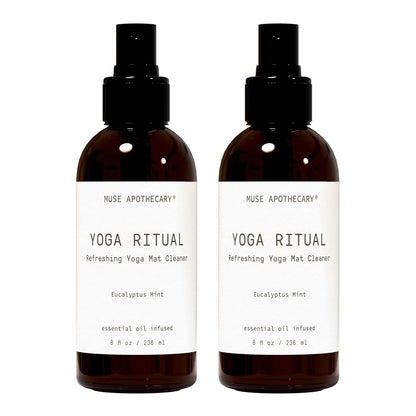 Yoga Ritual - Aromatic and Refreshing Yoga Mat Cleaner, 8 Oz, Infused with Essential Oils - Eucalyptus Mint, 2 Pack
